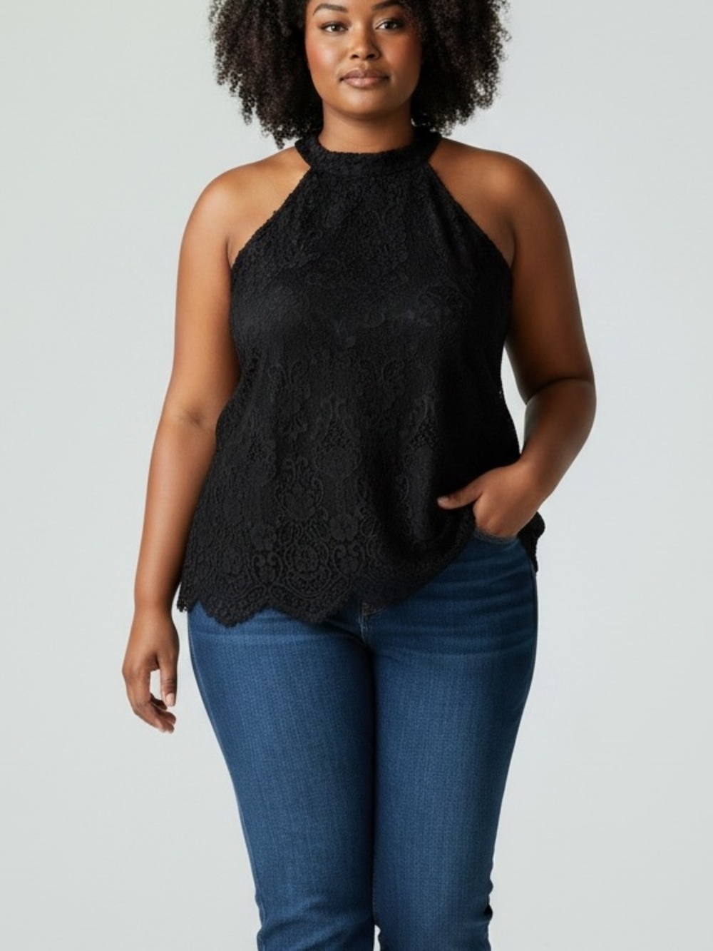 Torrid Black Lace Top